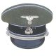 WW2 German WAFFEN Officer Grey Hat & SS Badge