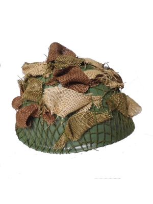 WWII U.S. Army M1 Helmet with Camouflage Cover